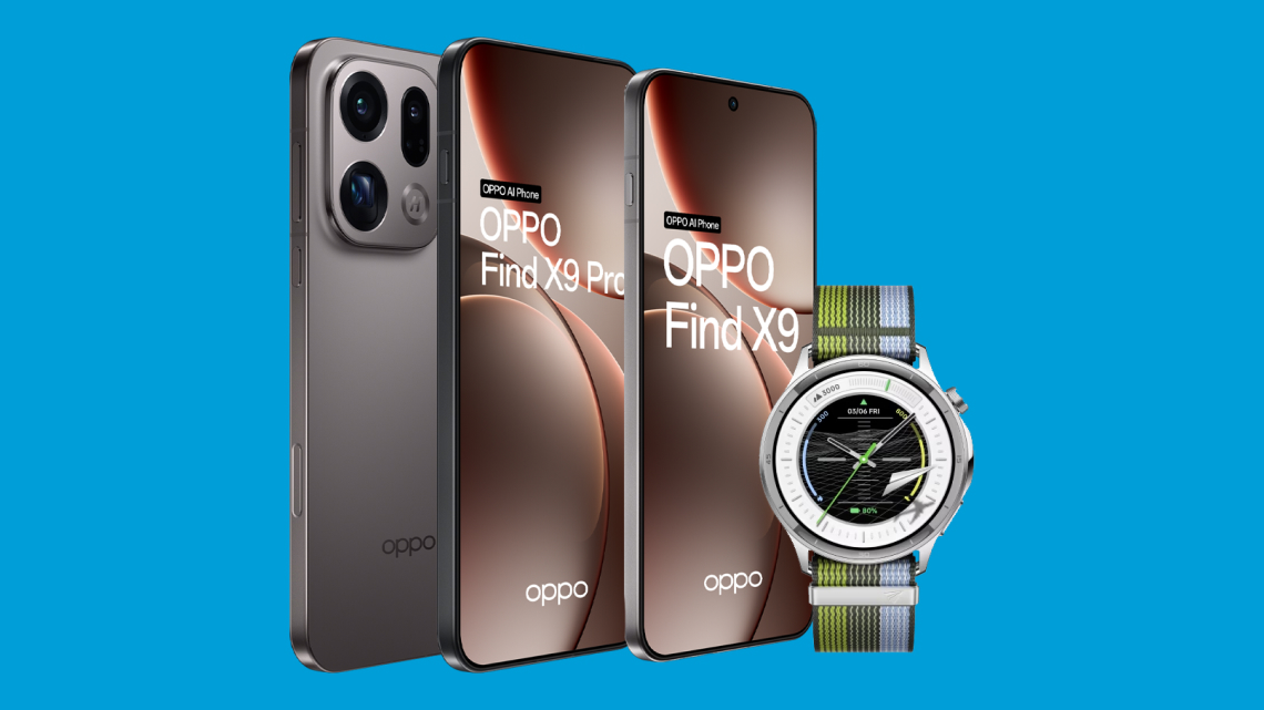 Image of the OPPO Find X9, X9 Pro and the OPPO Watch S